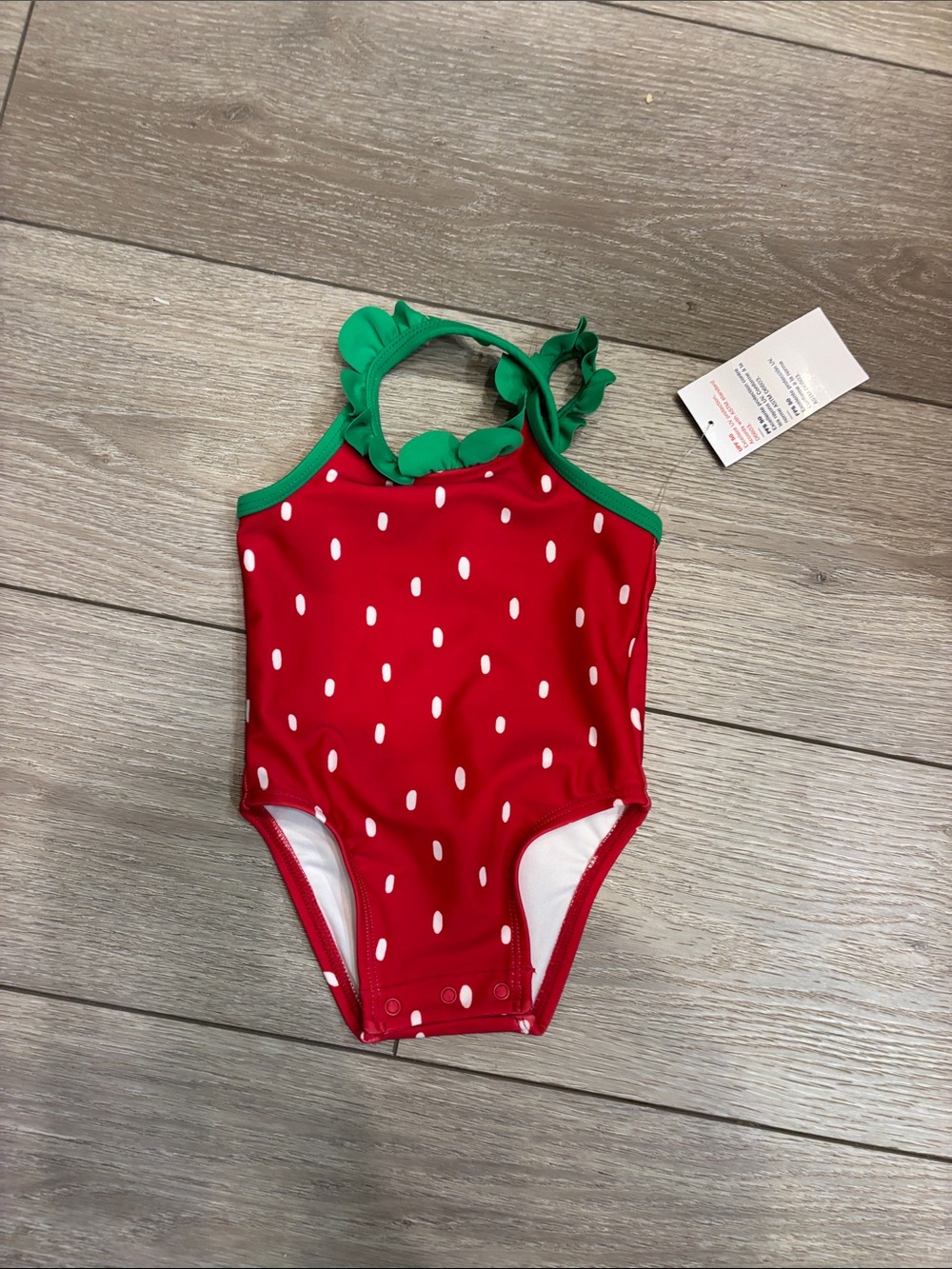 NWT. Old Navy strawberry Baby Swimsuit 3-6mo
